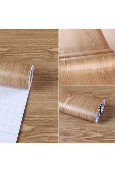 Primo Plus Sharbedo Wallpaper with Brown Wood Grain Design 60x300 cm