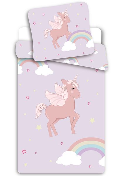 UNICORN Cloudy Pink bedding set 140×200cm, 70×90 cm