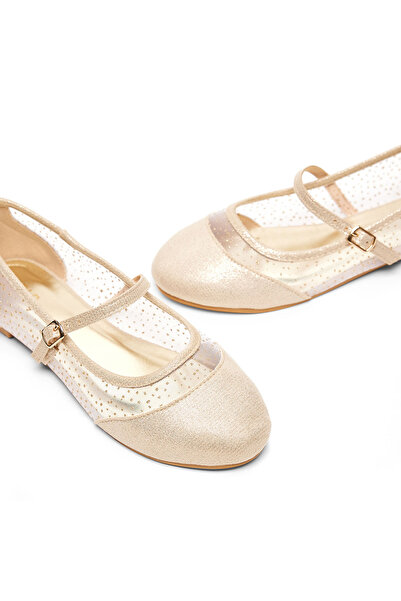 R&B Glittered Mesh Detail Mary Jane