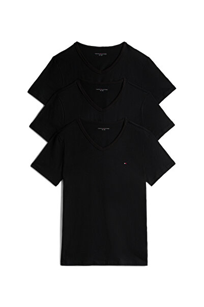 Tommy Hilfiger Tommy Hilfiger Men Black Short Sleeve V Neck Pack Of 3 T-Shirts
