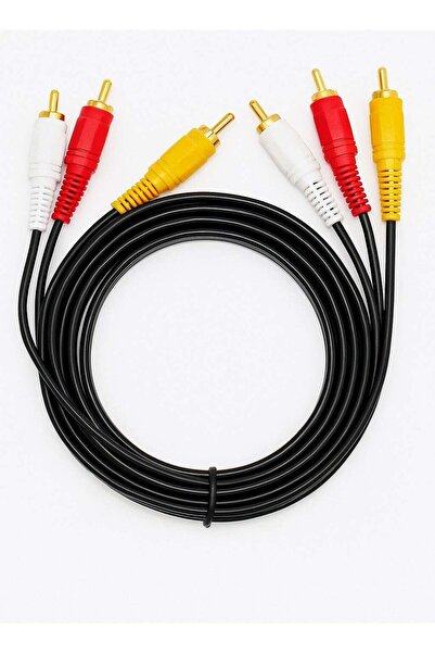 FUJISHKA كابل 3RCA إلى 3RCA - 1.5 متر (5 أقدام) - كابل صوت وفيديو مركب من ذكر...