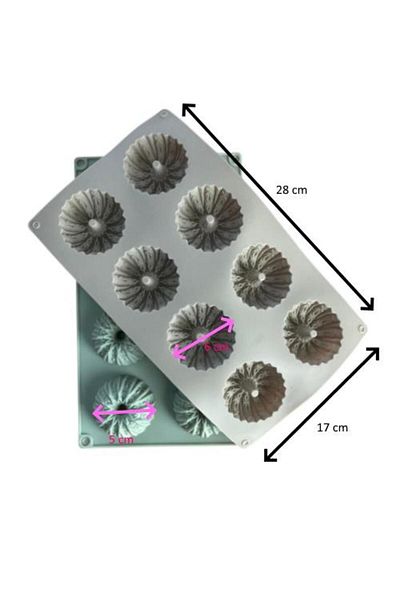 Pastaland Silicone Cake Mold Round Patterned Serrated