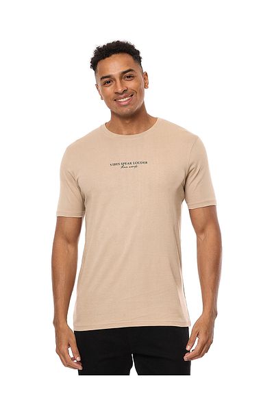 R&B Printed T-Shirt with Crew Neck and Short Sleeves
