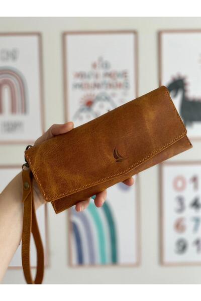 ALESTA LEATHER (Writing Name) Women's Portfolio Wallet / Long Wallet / Phone Wallet - Handmade Genuine Leather