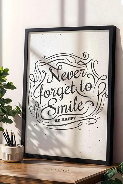 Saturn Never Forget to Smile Framed Painting - Never Forget to Smile Motivati...