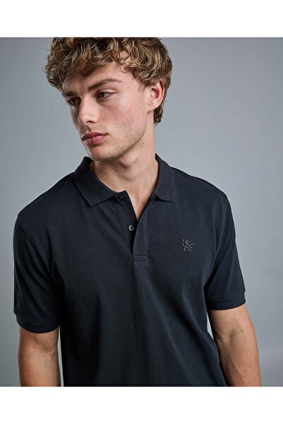 R&B تي شيرت بولو سادة بأكمام قصيرة