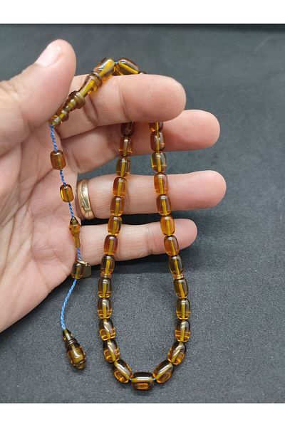 İskeçe Exclusive There Is No Other Place!!! Furkan Gül Master Artifact Ringed Imame Hand Size Tightening Amber Certified 8344