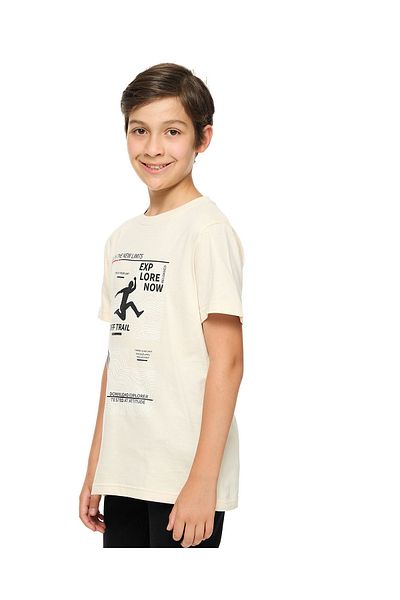 R&B Printed T-Shirt with Crew Neck and Short Sleeves