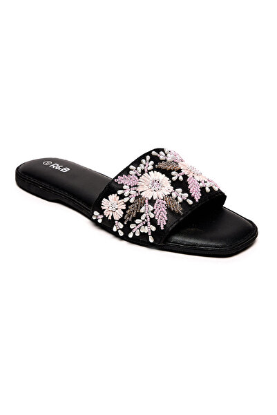 R&B Embellished Flat Sandals