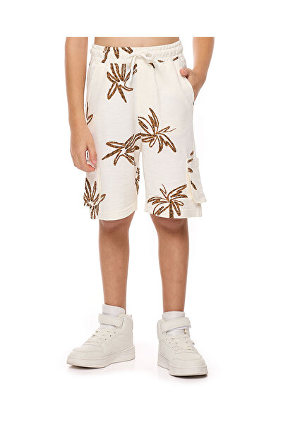 R&B Printed Bermuda Shorts with Drawstring Waist