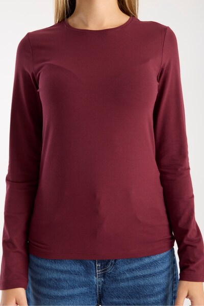 G-FOX Women's Long Sleeve Round Neck Modal Blend Stretchy Blouse – Comfortable Stylish Casual 3006