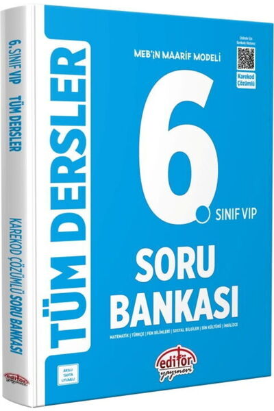 Data Yayınları Editör Yayınları 6. Sınıf VIP Tüm Dersler Soru Bankası