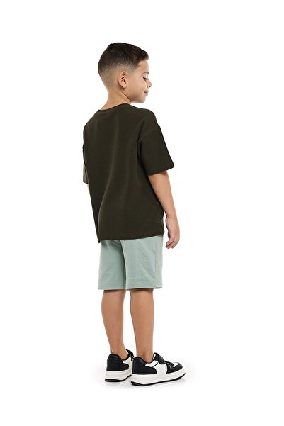 R&B Printed T-Shirt with Crew Neck and Short Sleeves