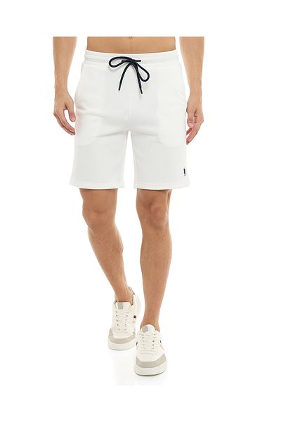 R&B Textured Shorts with Drawstring Waist