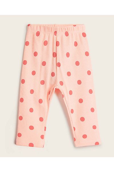 R&B Polka Dots Leggings with Elastic Waist