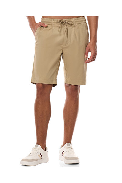 R&B Solid Shorts with Drawstring Waist