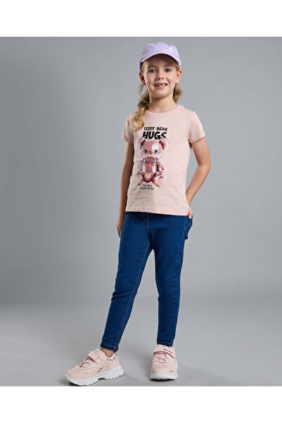 R&B Solid Jeggings with Elastic Waist