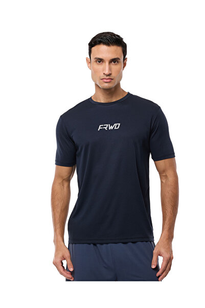 R&B Printed Active T-Shirt with Crew Neck and Short Sleeves
