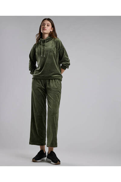 R&B بنطلون صالة مضلع مع خصر برباط