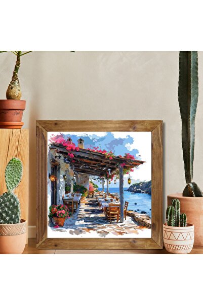 woodhomeworks One Piece Real Wooden Framed Decor Table Square