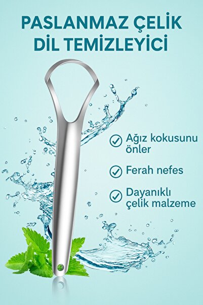 obrigado Dil Sıyırıcı Ağız Bakım Seti Diş Macunu Dil Temizleyici Paslanmaz Çelik Dil Plak Temizleme Aparatı