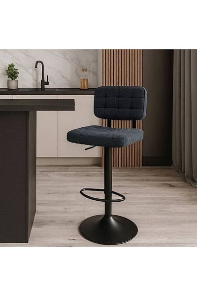 Al Saada Home Limited Quantity Bar Chair - Blue - 37 x 41 x 106 cm