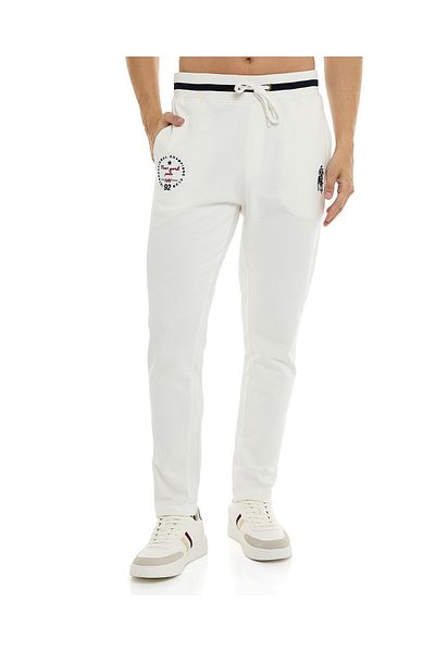 R&B Embroidered Knit Pants with Drawstring Waist