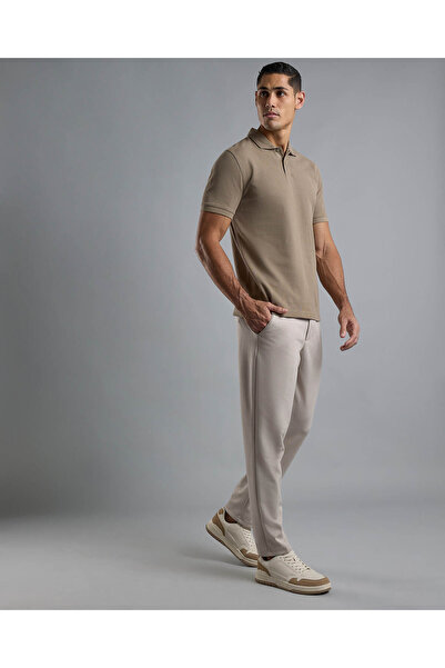 R&B Textured Knit Pants with Button Closure