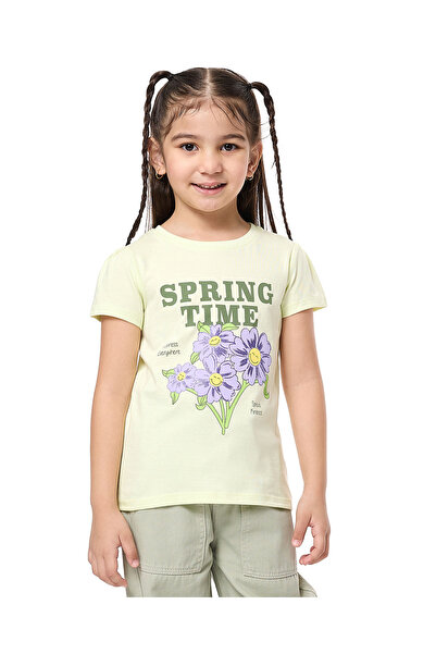 R&B Printed T-Shirt with Crew Neck and Short Sleeves