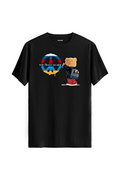 Colermi تي شيرت بتصميم باريس تيدي بير عادي للجنسين مصنوع من نسيج قطني 100%