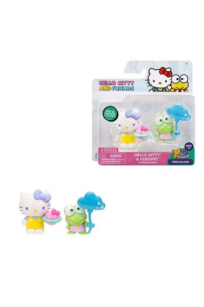 Hello Kitty & Keroppi 2-Piece Mini Figure Set – Sanrio Collectible Toy (Dreamland Series 2)
