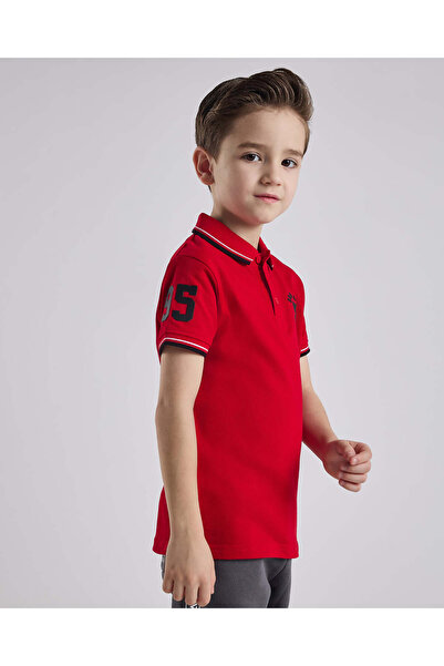 R&B Printed Polo T-Shirt with Short Sleeves