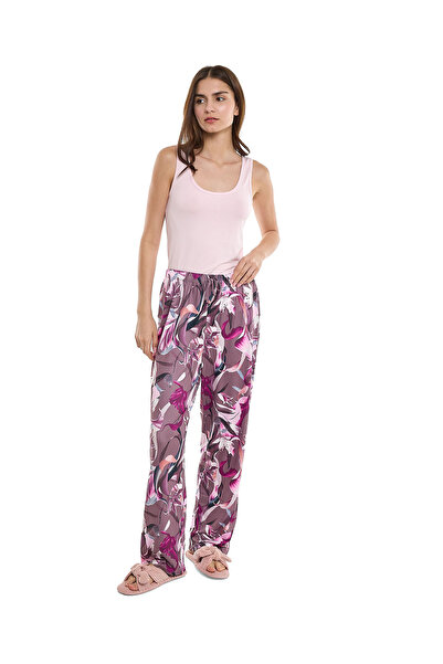 R&B Patterned Lounge Pants with Drawstring Closure