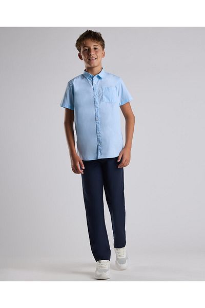R&B Solid Pants with Button Closure