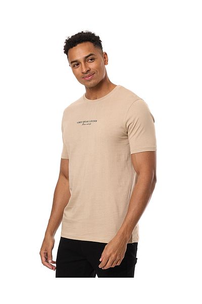R&B Printed T-Shirt with Crew Neck and Short Sleeves