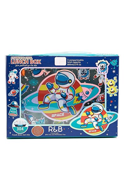 R&B Printed Bento Lunch Box - 800ml