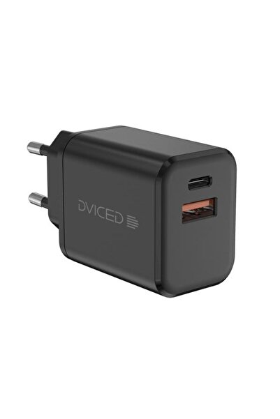 Dviced Încărcător de rețea DV221007, 35W, GaN, 1 USB-A, 1 USB-C (Negru)
