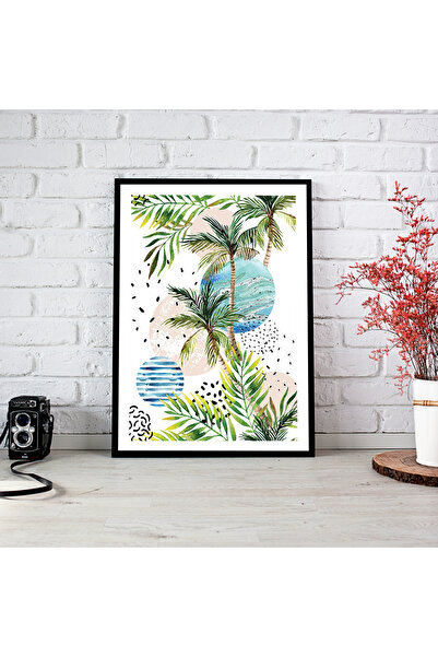 woodsia Tablou cu poster din lemn MDF cu aspect de cadru dintr-o singură bucată NEMD TEK0312