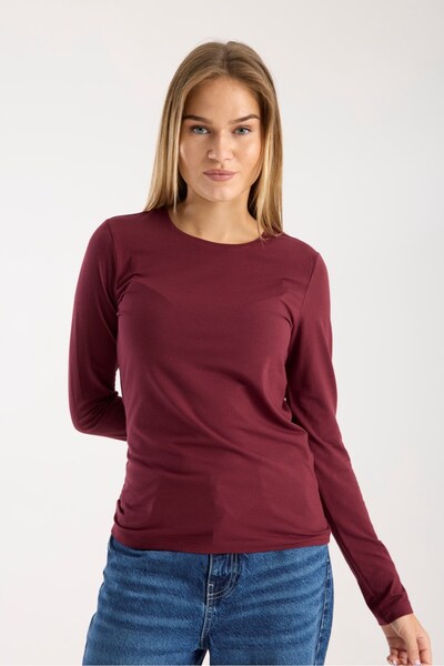 G-FOX Women's Long Sleeve Round Neck Modal Blend Stretchy Blouse – Comfortable Stylish Casual 3006