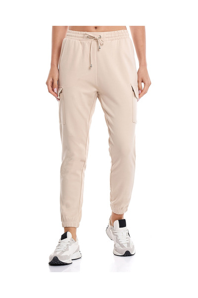 R&B Solid Jogger Pants with Drawstring Waist