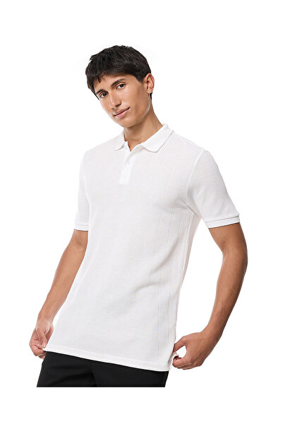 R&B Knitted Polo T-Shirt with Short Sleeves