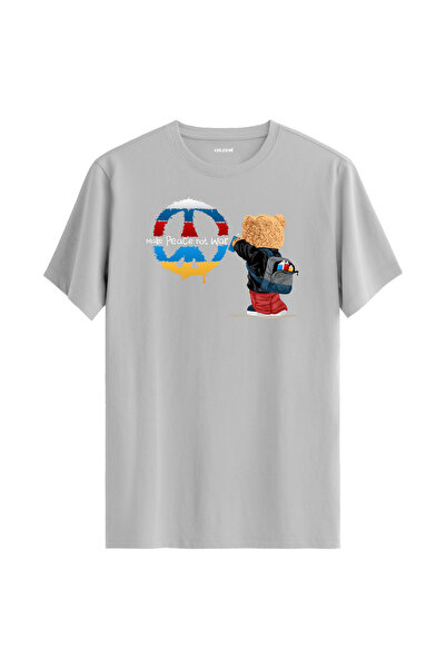 Colermi تي شيرت بتصميم باريس تيدي بير عادي للجنسين مصنوع من نسيج قطني 100%