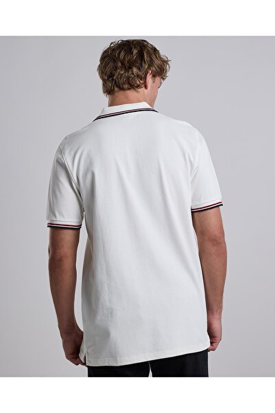 R&B Contrast Trim Polo T-Shirt with Shirt Collar and Short Sleeves