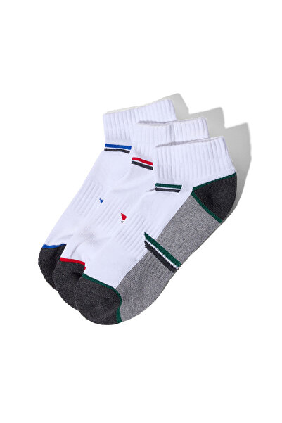 R&B 3 Pack Color Block Ankle Socks