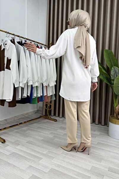 Mercan Part Detail Scuba Crepe Fabric Set of 2