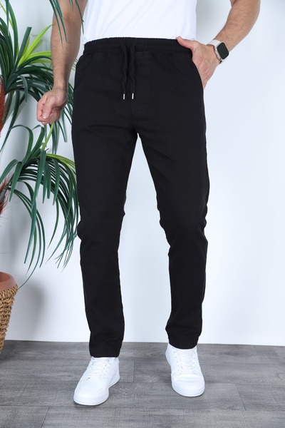 MYRAB DENİM Men's Regular Linen Look Jogger Pants