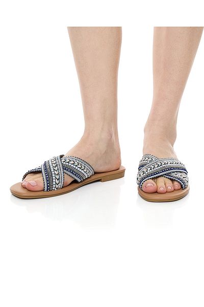 R&B Woven Flat Sandals
