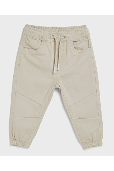 R&B Solid Jogger Pants with Drawstring Waist