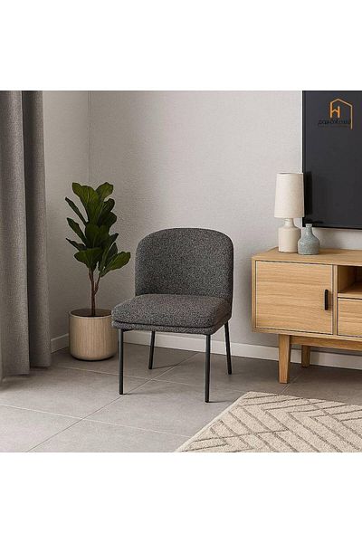 Al Saada Home Single Fabric Chair - Coffee