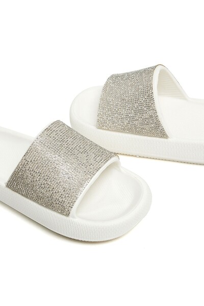R&B Embellished Platform Slides